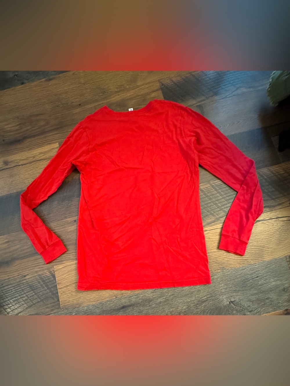 Never Worn Women's Red Long Sleeve Christmas Trees Graphic Tee - Picture 6 of 7